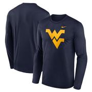 West Virginia Nike Legend Primary Logo Long Sleeve Tee